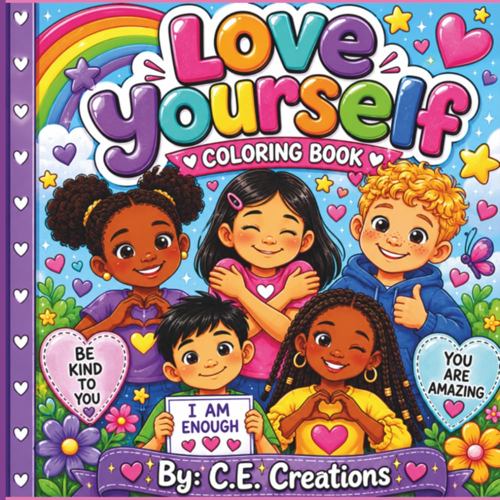 Love Yourself Coloring Book: A Positive Self-Esteem Coloring Book for Kids Featuring Confidence, Kindness, and Self-Love Activities.