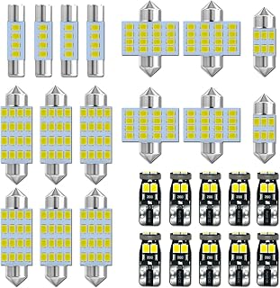 26-Pack 6000K White 12V DE3175 6411 T10 2825 6612F 6615F 31mm 41mm LED bulb Kit for Car Truck Interior Map Dome Vanity Mirror Sun Visor Light Cargo Trunk Door Courtesy License Plate Light