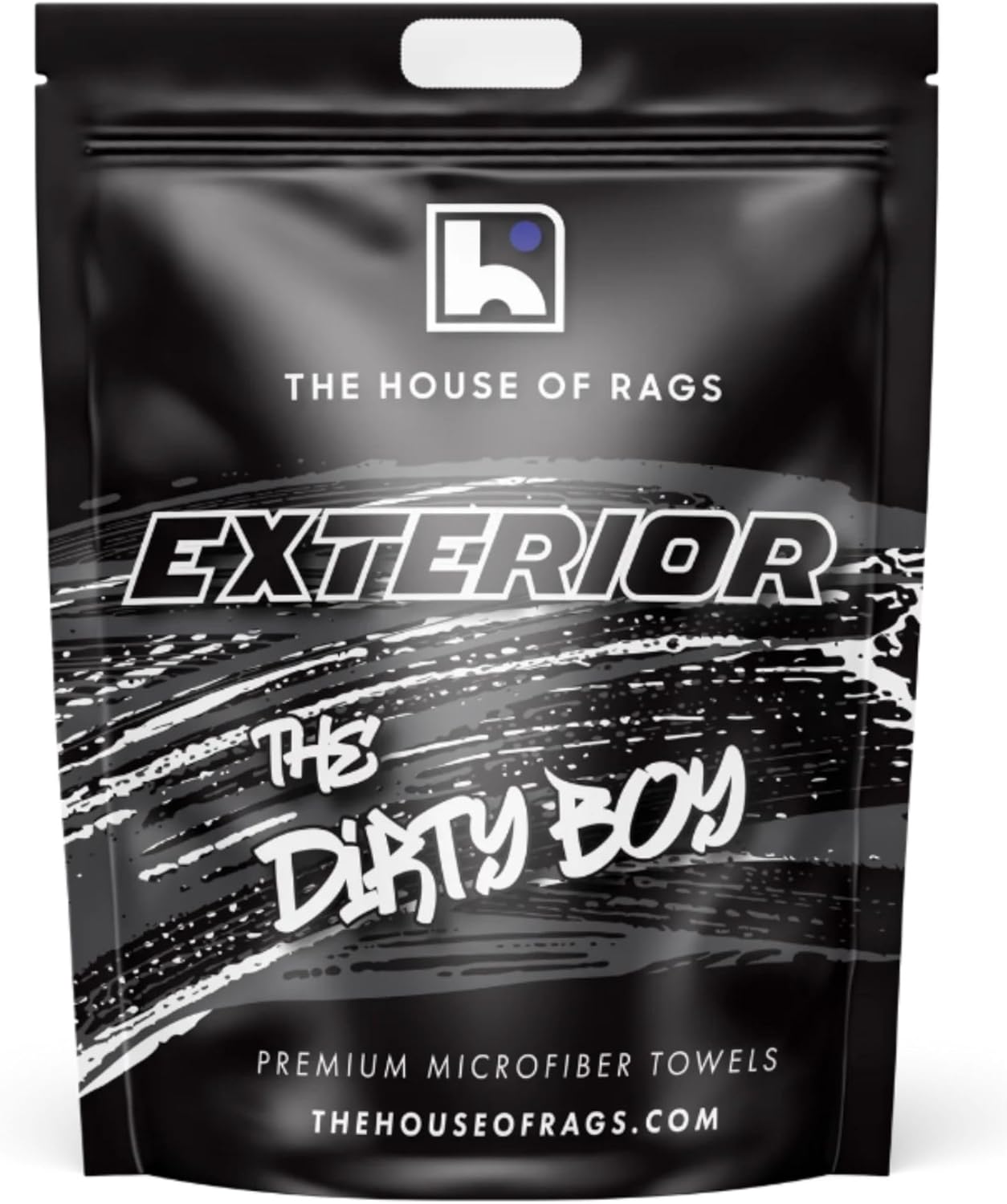 The Dirty Boy - Edgeless Microfiber Towels, 16x16, Car Detailing Exterior and Interior, Tires, Trim, 300GSM Premium Korean Pearl Weave, Black (10 Pack)