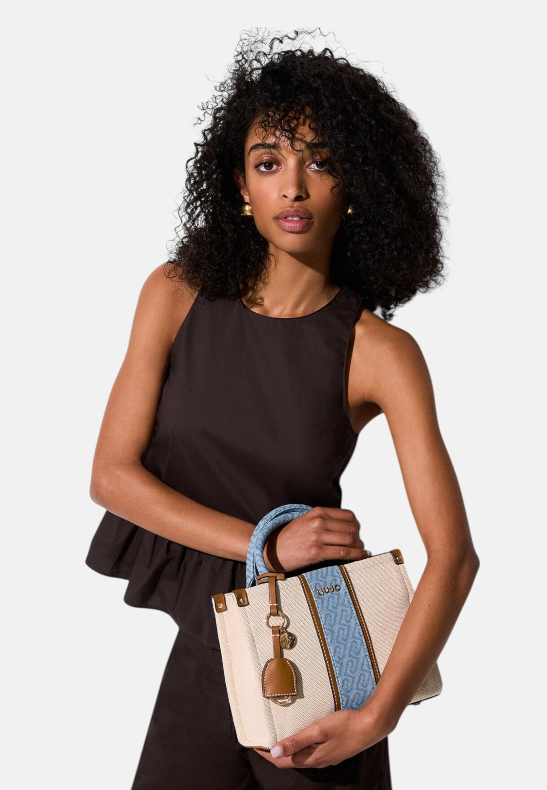 Liu Jo borsetta borsa a tracolla Ridhi Tote Bag Neutro/Denim avorio