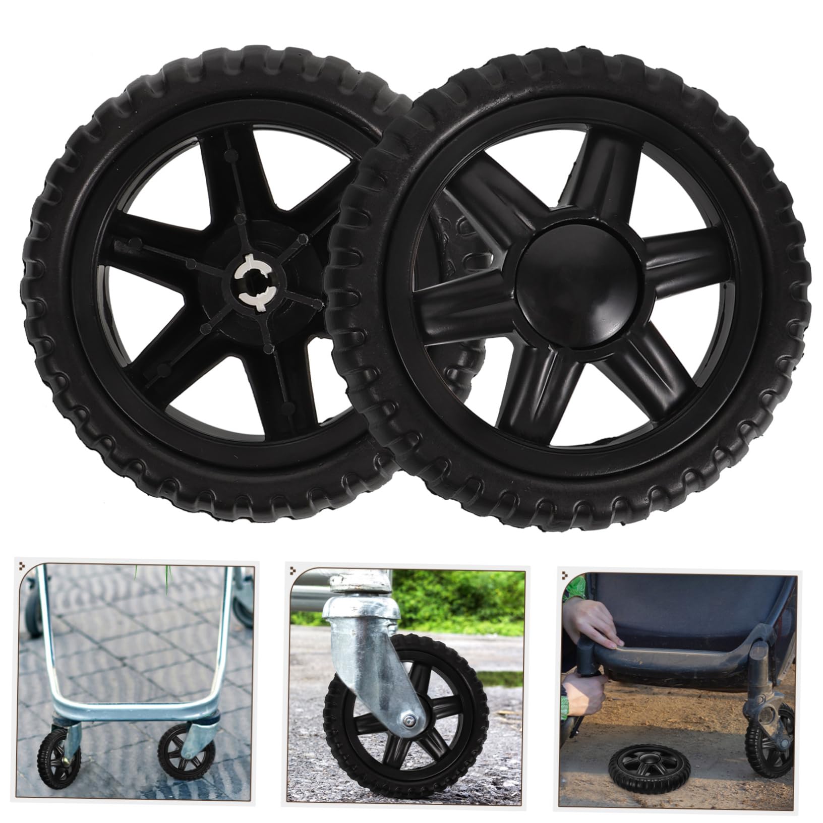 Roues Triangulaires Pour Chariot - Paire De 2 - En Plastique Et Fer - Pour Monter Les Escaliers, Charges Lourdes
