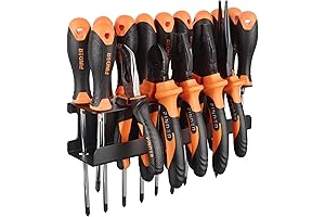 MUTUACTOR Screwdriver Organizer Rack, Magnetic Tool Holder for Screwdrivers, Pliers, Shears