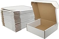 Vista 21 de Cajas de envío negras para pequeñas empresas, paquete de 20 cajas de cartón corrugado de 12 x 8 x 3 pulgadas para envío, embalaje, regalos