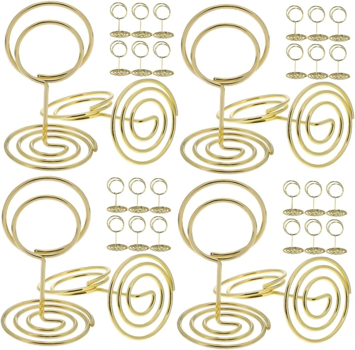 Alipis 120pcs Elegant Table Number Holders Place Card Holders for Weddings Parties and Centerpieces Multi-functional Memo Clips for Photos Menus and Seating Arrangements