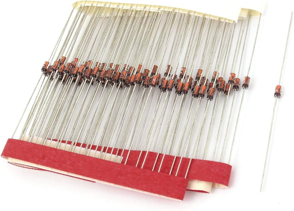 GEBSKI 100pcs BZX55-C5V1 Variable Resistors 1/2W 0.5W 5.1V 5mA DO-35 Glass Sealed Rheostats Zener Diode