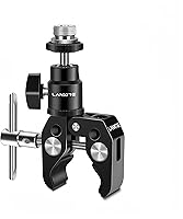 Vista 1 de Pinza de micrófono con cabeza de bola ajustable y tornillo de micrófono, compatible con micrófonos y accesorios de fotografía