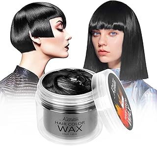 Magic Master Keratin Black Temporary Hair Color Wax, 3.4 Fl Oz, Natural Washable Temporary Hair Color Gel for Kids Girls Women & Men Dark Hair, Party, Cosplay, Festival & Halloween