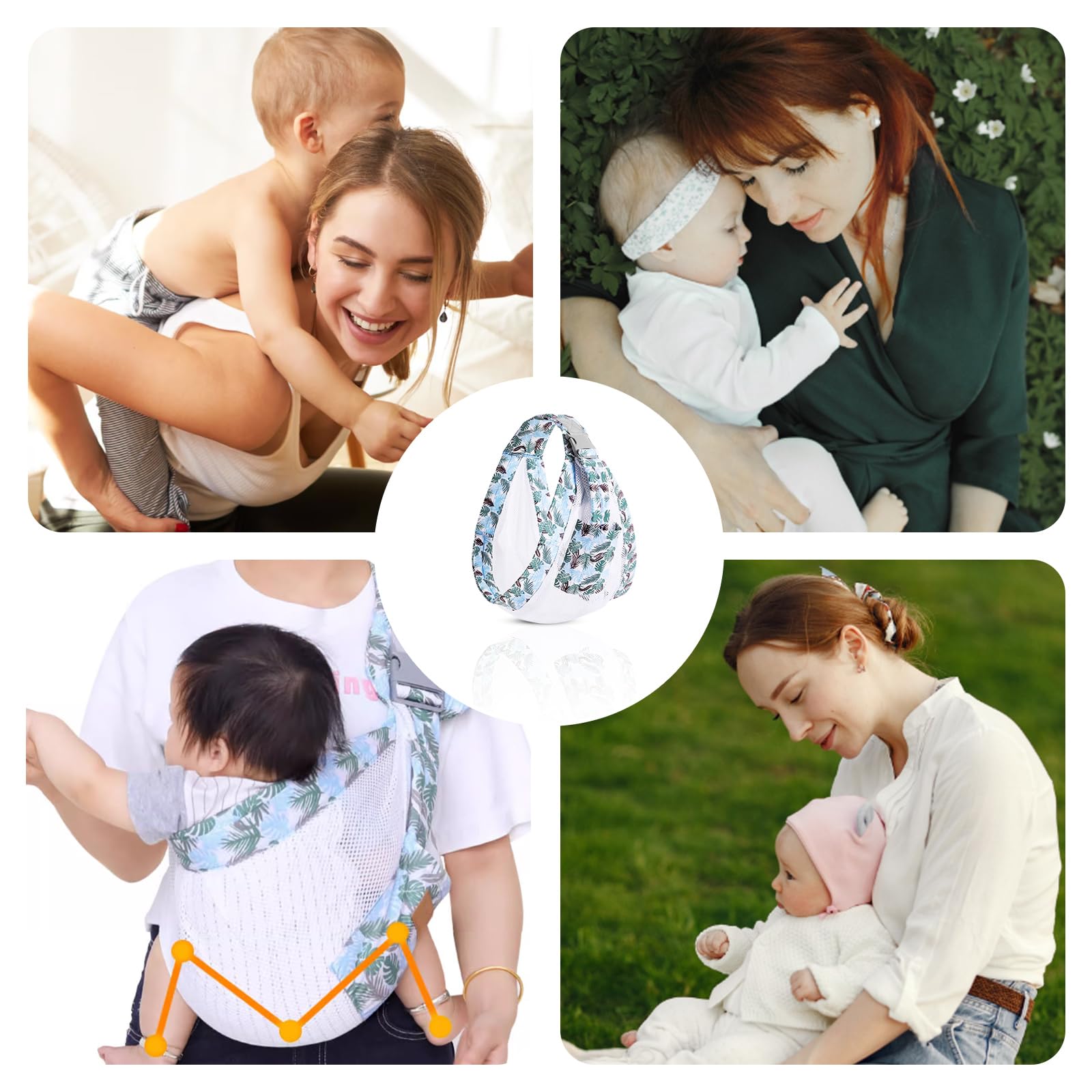 Plecak dla niemowląt, ergonomiczny plecak dla niemowląt, nosidełko dla noworodków, odpowiedni dla niemowląt w wieku 0-36 miesięcy, o wadze do 20 kg, wielofunkcyjny nosidełko dla niemowląt