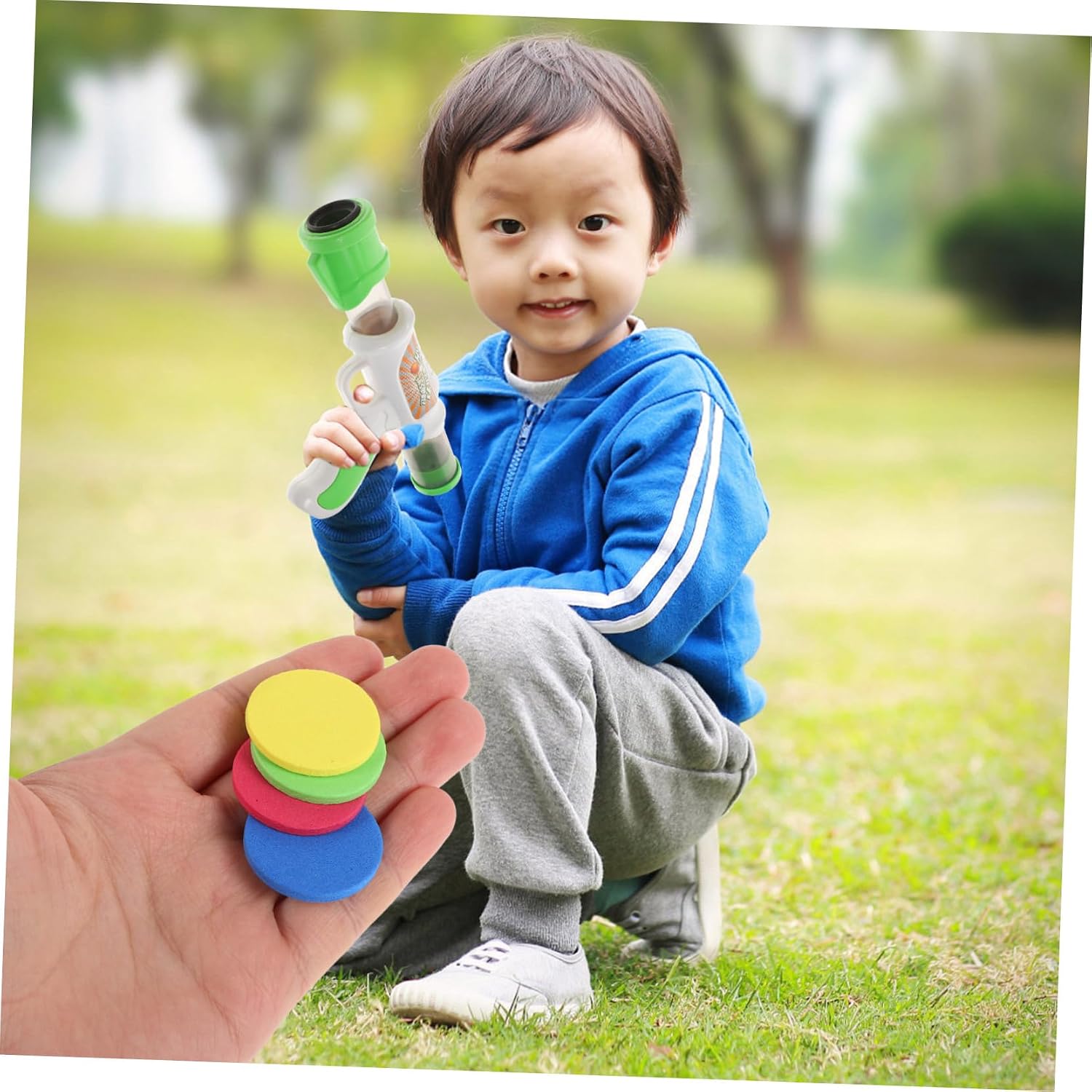 Sosoport 4Bags Mini Foam Discs for Launchers Versatile Indoor Outdoor Replacement Discs for Fun Play for Parties Mixed Colors Bags