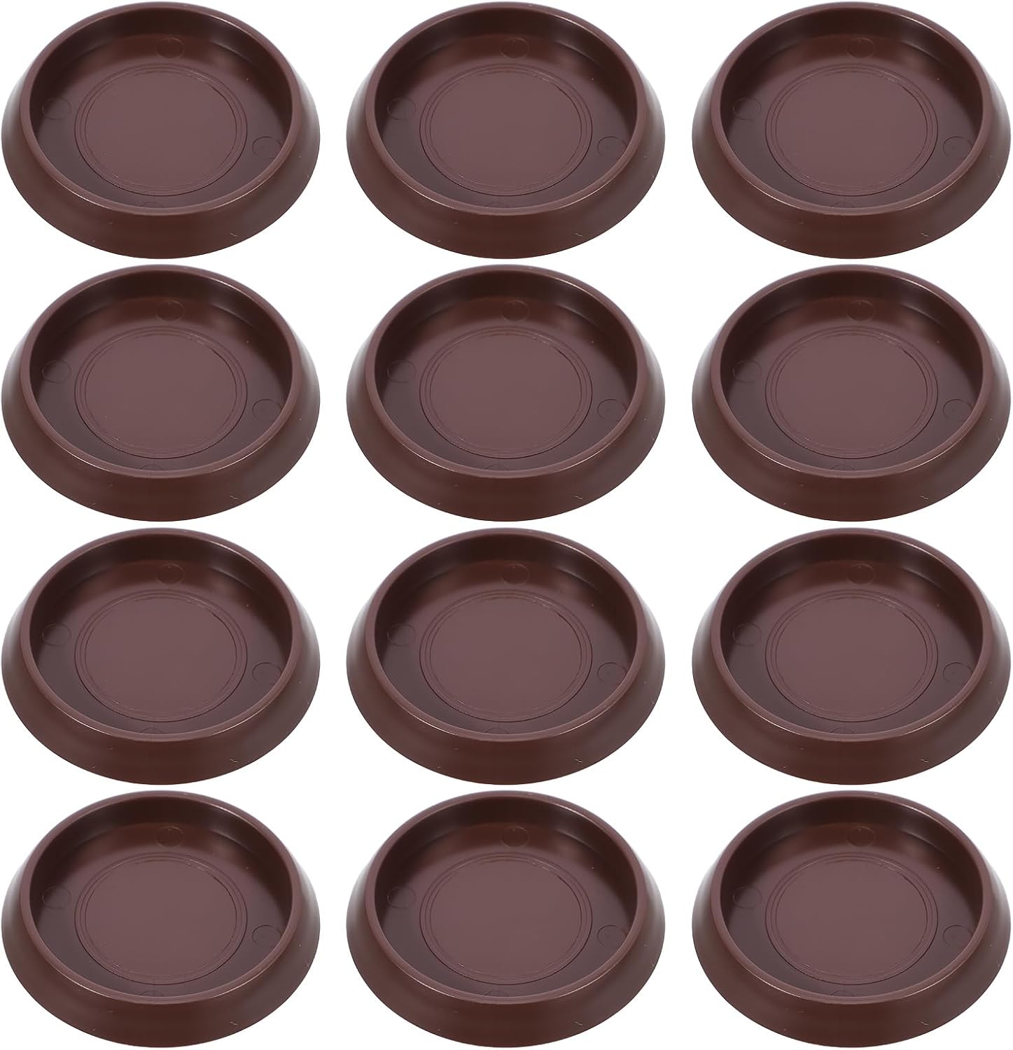 DOITOOL Anti-Slip Caster Cups 12 Pcs Rubber Furniture Wheel Stoppers for Chairs Sofas Beds Non-Skid Round Floor Protectors to Prevent Rolling and Floor Damage