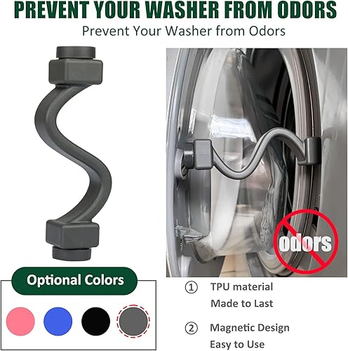Miniatura 9 de NICENICY Accesorio de puerta de lavadora de carga frontal, magnético Accesorio de puerta de lavadora para mantener la puerta de la lavadora de carga