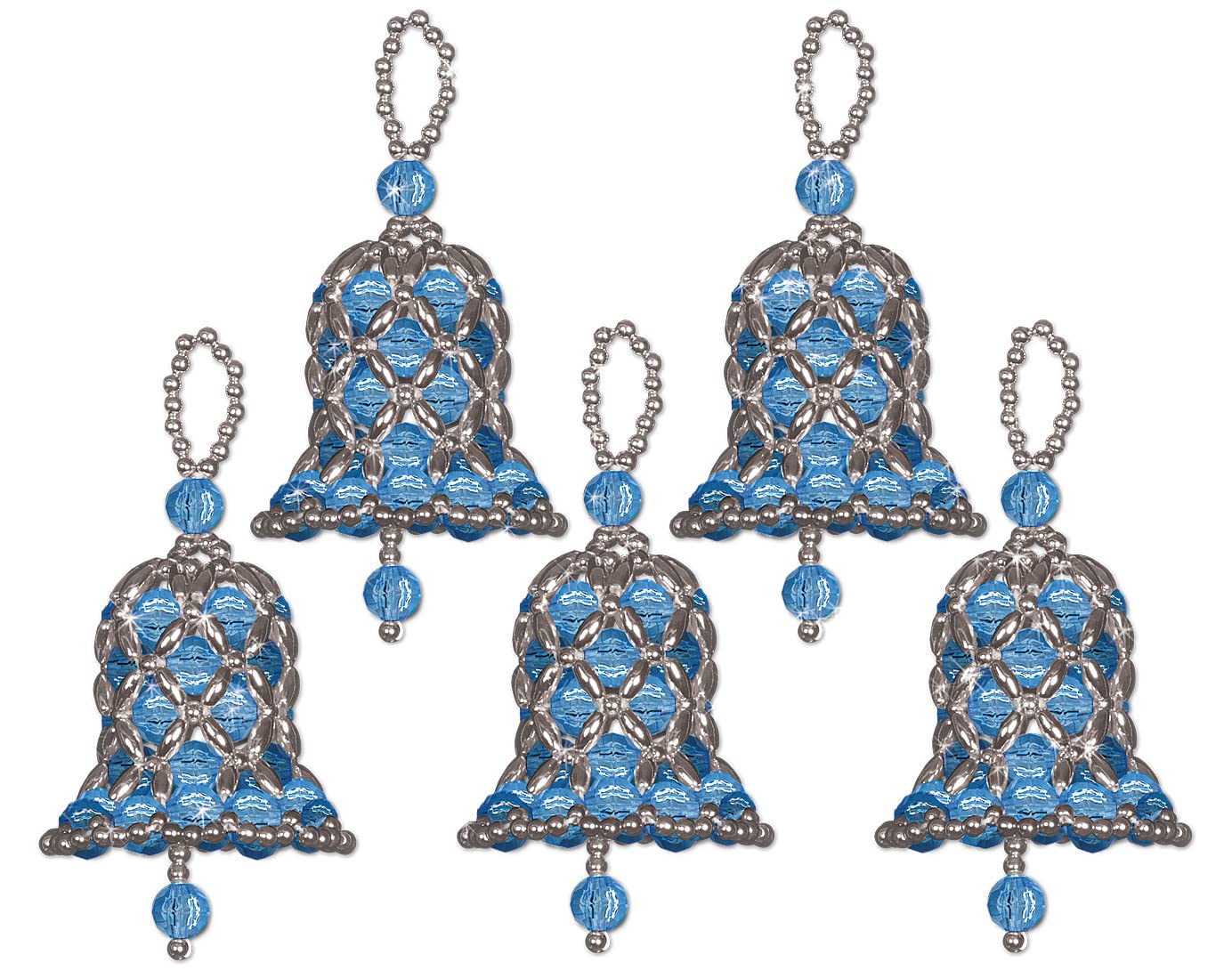 Design Works Crafts Beaded Ornaments Kit-Makes Set of 5, Various