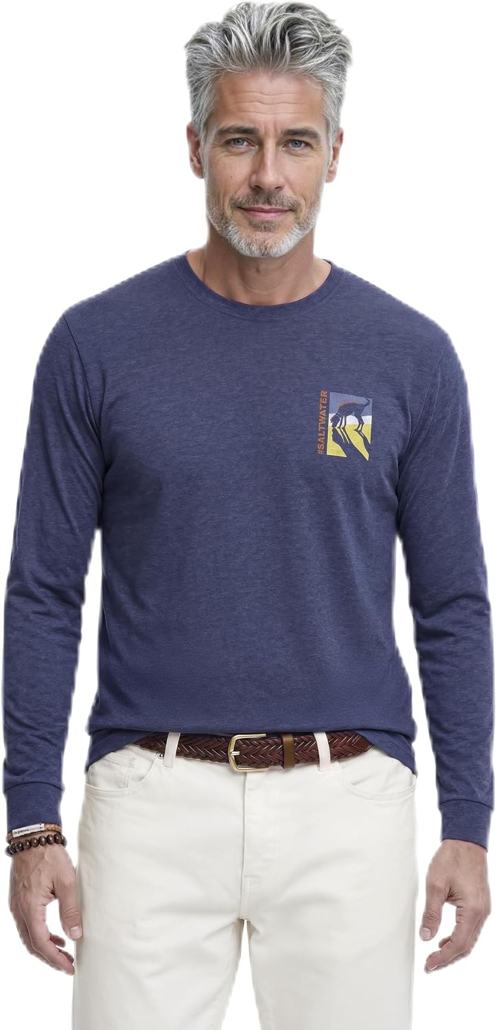 Izod Men's Long Sleeve Graphic Tee Shirt