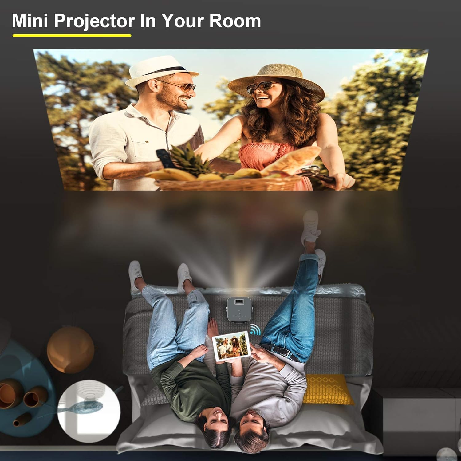 プロジェクター FANGOR Wi-Fi projector F-802 三脚セット