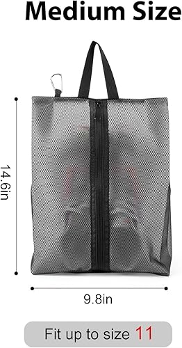 Miniatura 2 de Paquete de 2 bolsas para zapatos de viaje, bolsas para tenis, bolsas impermeables para zapatos de viaje con cremallera para embalaje, bolsas contra