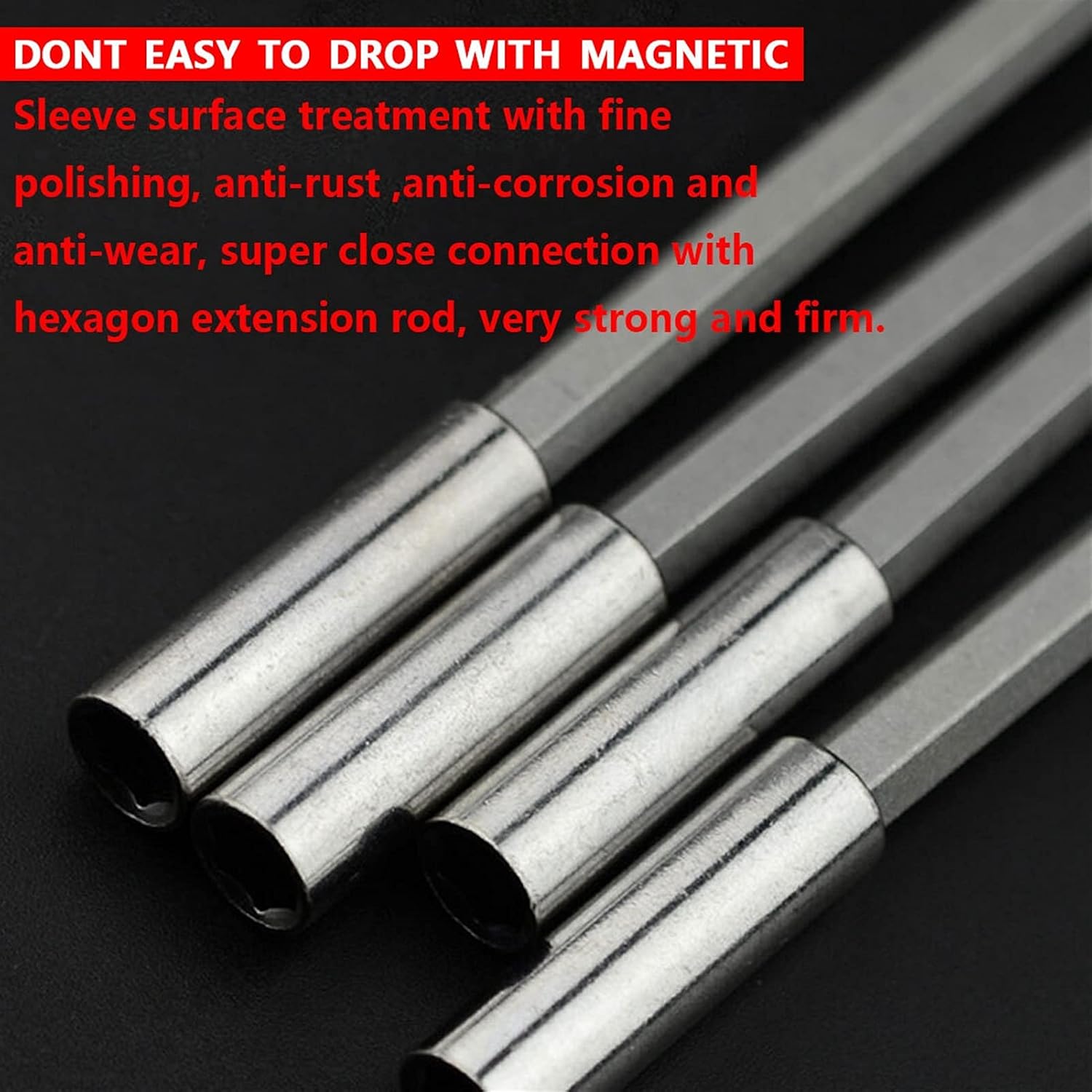 Hex Rod Shank Long Handle Screwdriver Tip,Magnetic Holder Extension Bit Set, 1/4" Quick Hex Shanks Fit All Power Drills (Color : 75 and 100 and 150mm)
