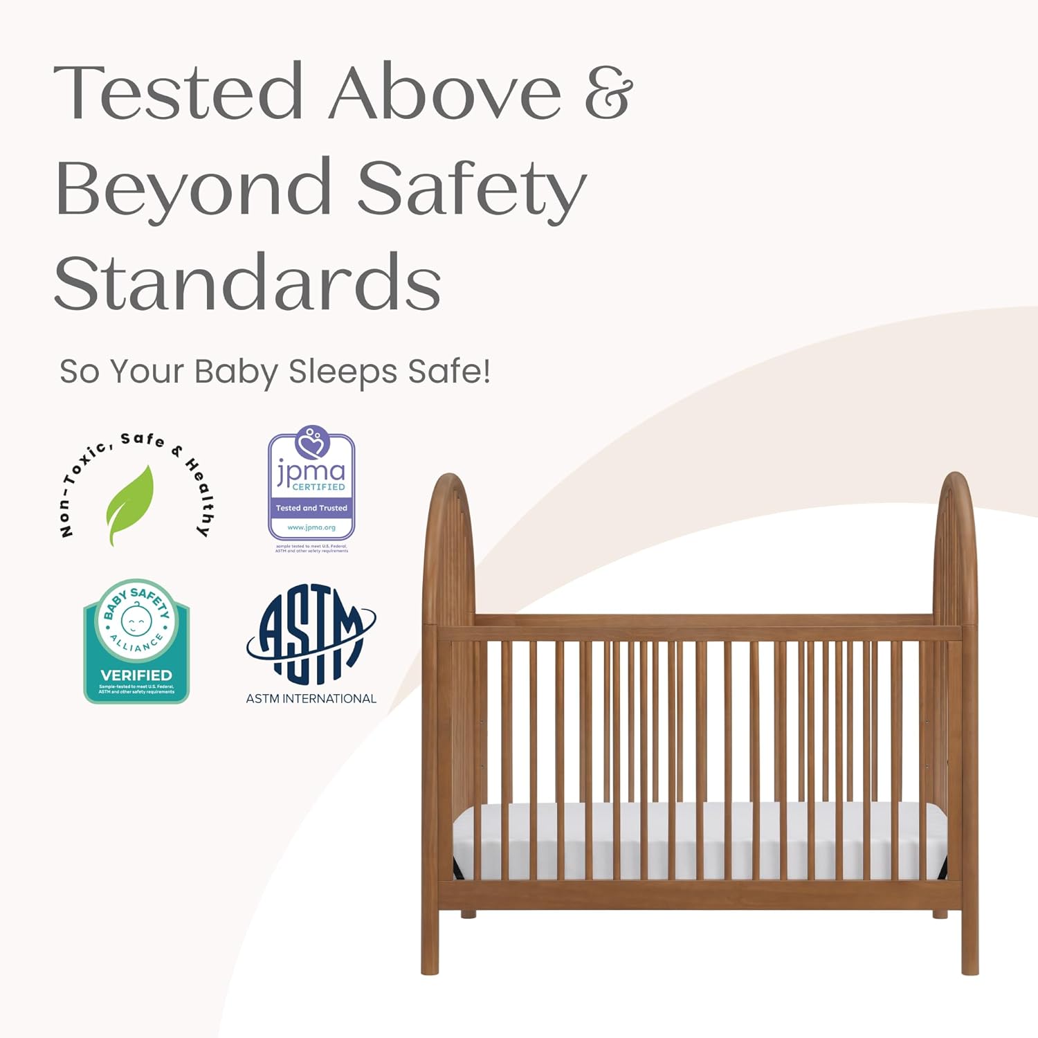 Delta Children Cannon 4-in-1 Convertible Crib - Converts from Baby Crib to Toddler Bed, Daybed and Sofa Bed, Fits Standard Full-Size Crib Mattress, Chestnut