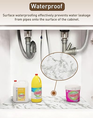 Miniatura 10 de MelunMer Revestimientos para estantes de cajones para armarios de cocina, antiadherentes, de 12 pulgadas x 23.62 pies, agarre fuerte antideslizante