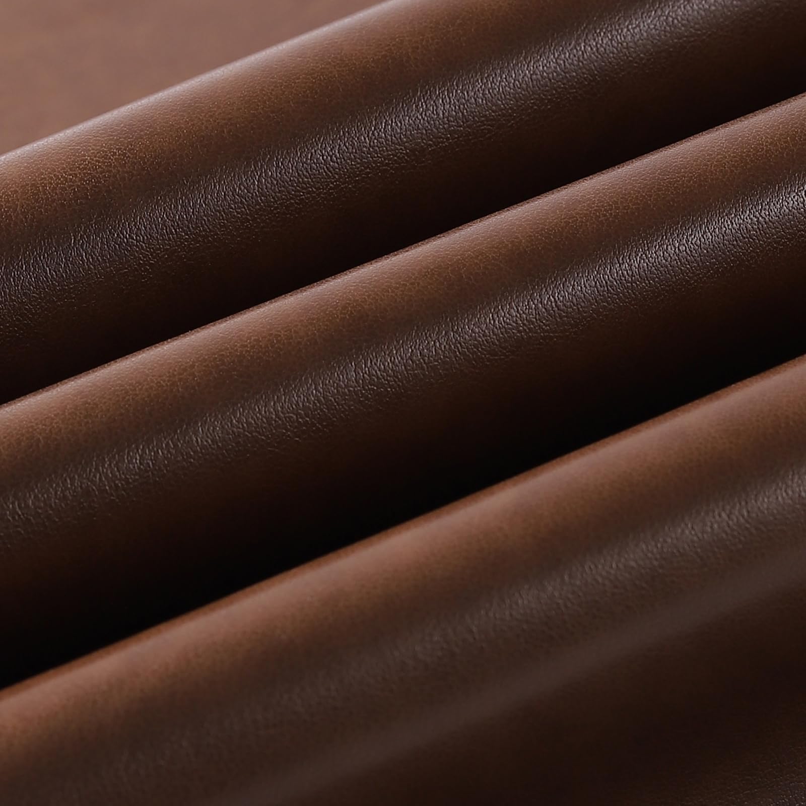 Wooqu PU Leather Book Cloth, Polyurethane Coated and Non-Woven Base, Leather-Like Look, Soft, 17x29”, for Book Binding, Goat Grain, Brown