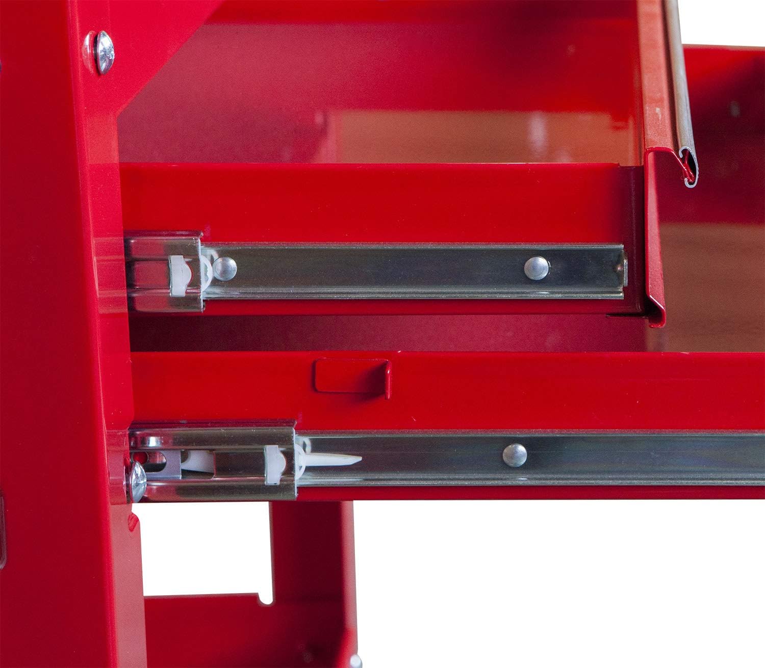 Wolf Rolling Garage Workshop Tool Organizer: 2 Drawer Tool Chest Tray with Top Work Surface and Storage Push Cart, Red : Tools & Home Improvement