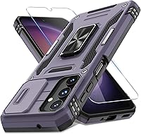 Vista 37 de DEERLAMN - Funda para Samsung Galaxy A15 5G con cubierta deslizante para la cámara + protector de pantalla (1 paquete), soporte giratorio con anillo