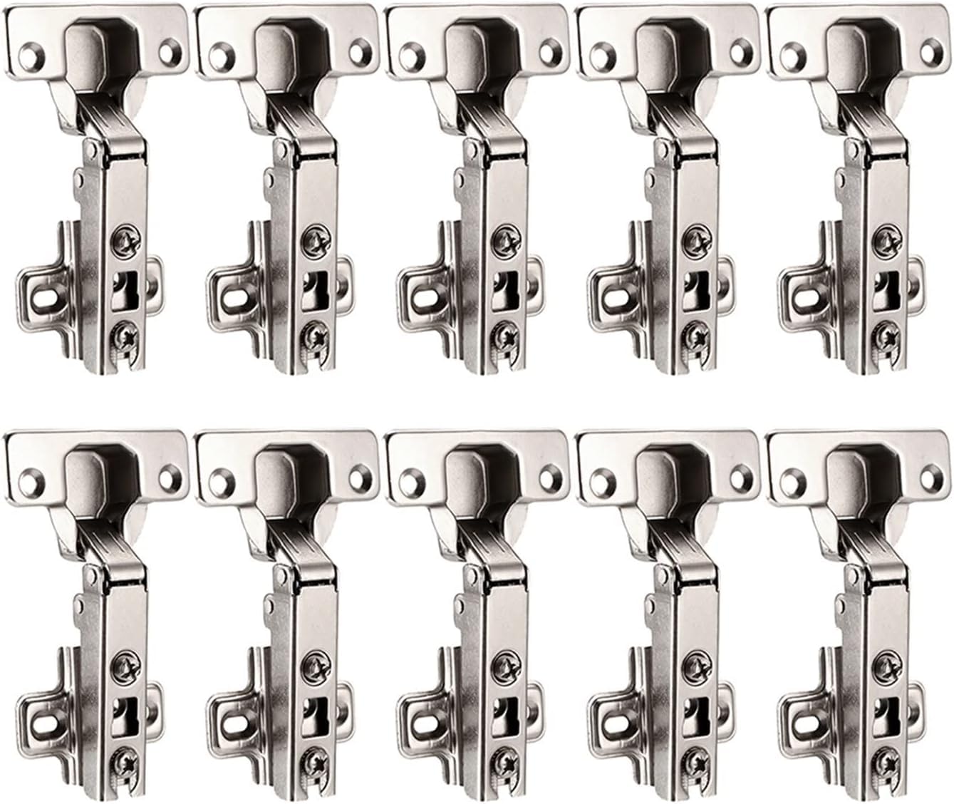 10 cerniere fai da te, in acciaio inox, cerniere a chiusura ammortizzata per mobili da cucina, armadietti e mobili, B 10 pezzi, colore: cachi