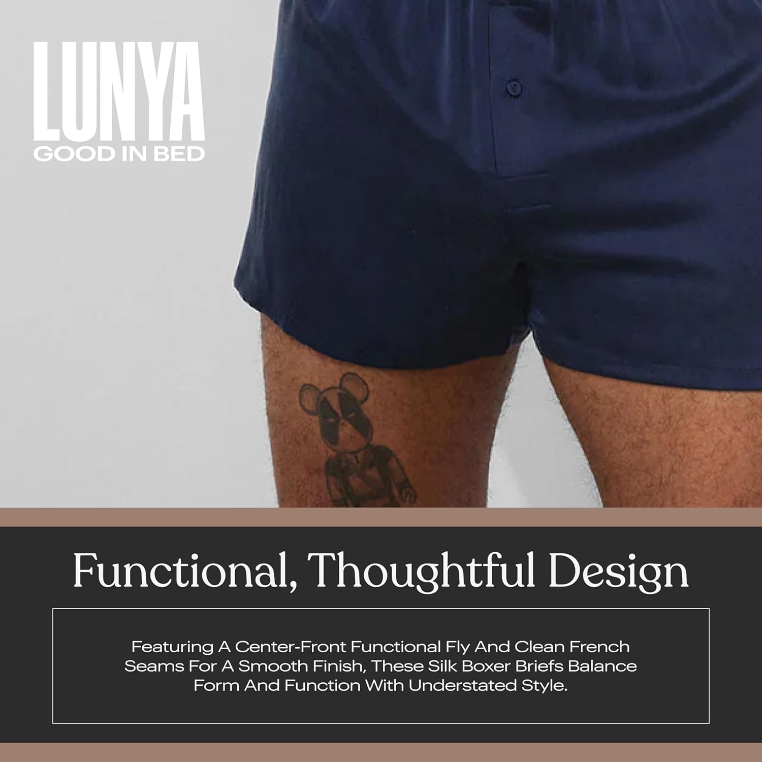 Lunya Washable Silk Boxers for Men - Mulberry Silk Boxer with Front Fly - Multiple Color Options - Size S-XXL - Image 7