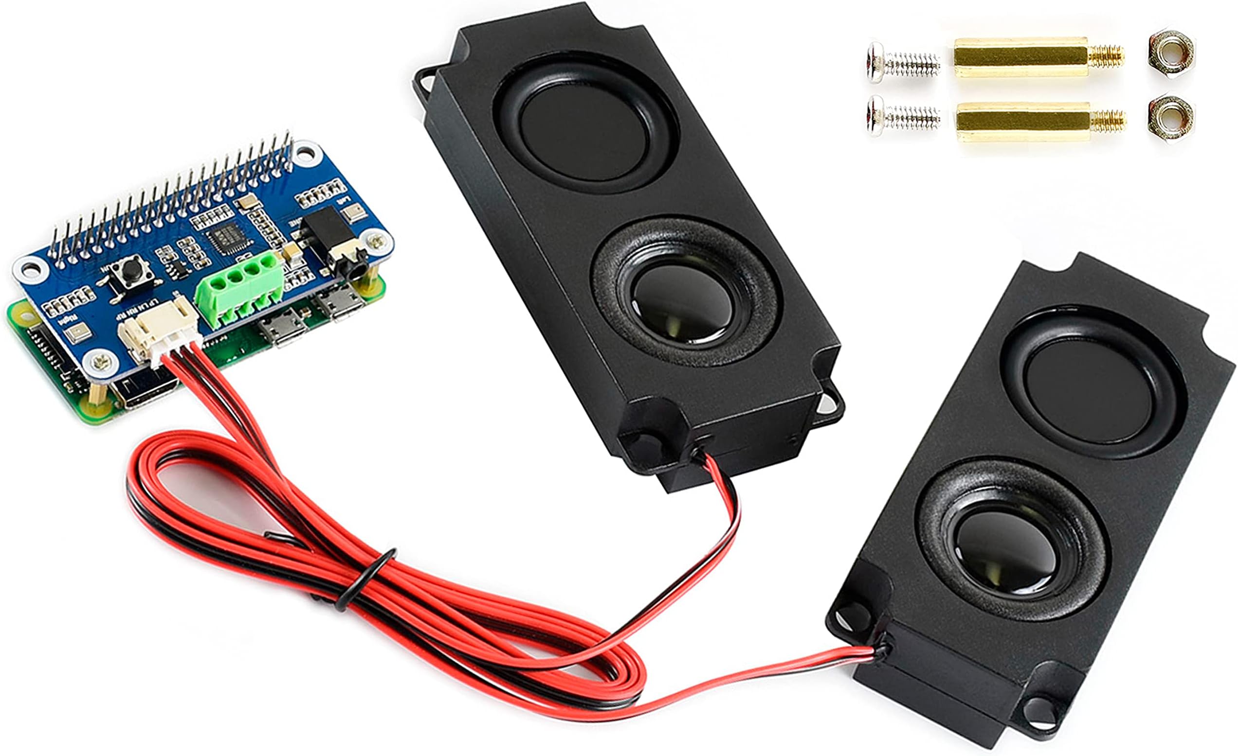 WM8960 Audio HAT Module for Raspberry Pi 5/4B/3B+/3B/A+/Zero/Zero W/Zero WH/Zero 2W/Pico W/Pico 2W, WM8960 Hi-Fi Sound Card HAT Stereo CODEC, Play/Record