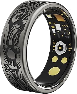 findtime Bague intelligente moniteur de fréquence cardiaque, moniteur de sommeil, moniteur de pression artérielle, compteur d'oxygène dans le sang, compteur de pas, calories, podomètre, étanche, pour