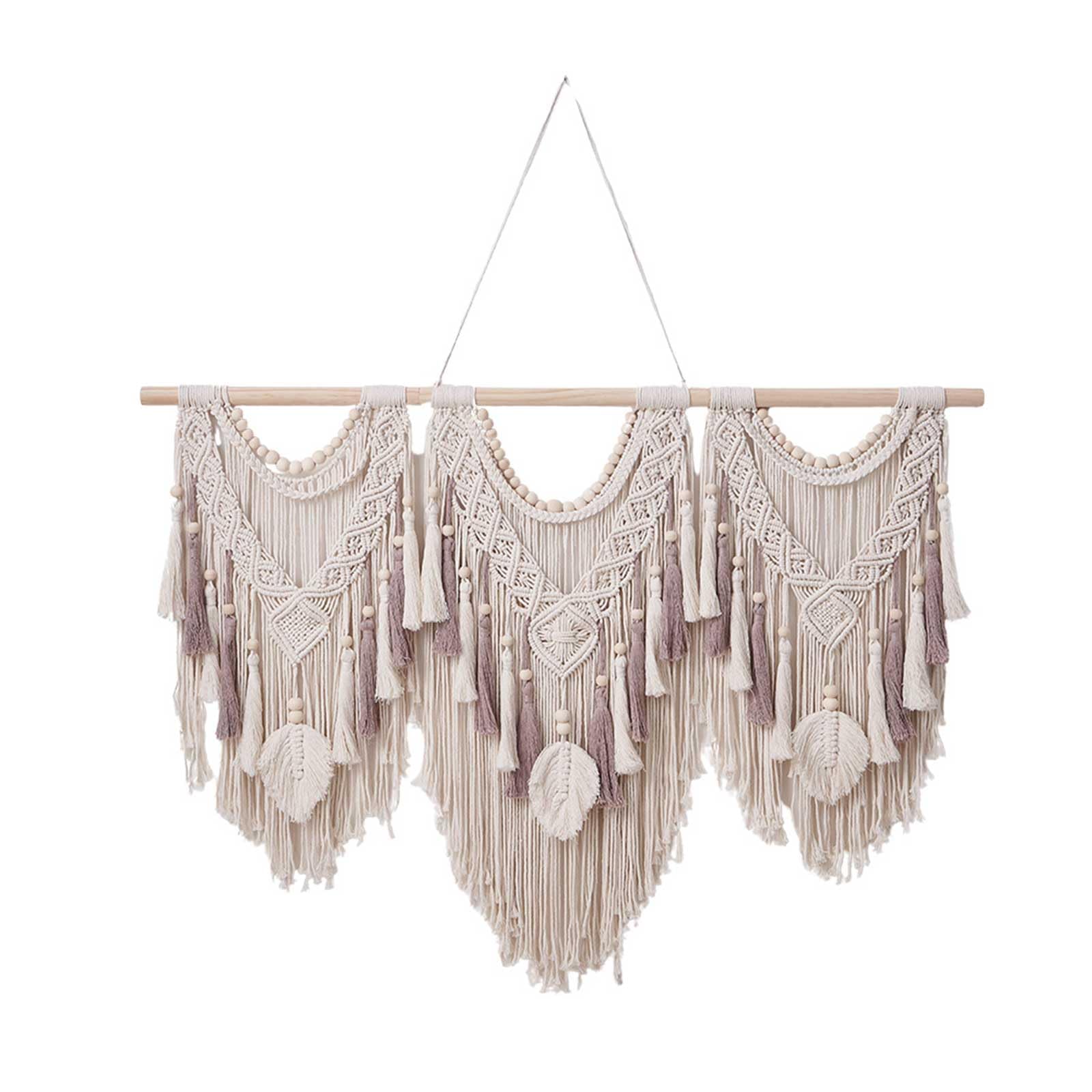 Tapiz Tejido geométrico Bohemio para Colgar en la Pared de macramé