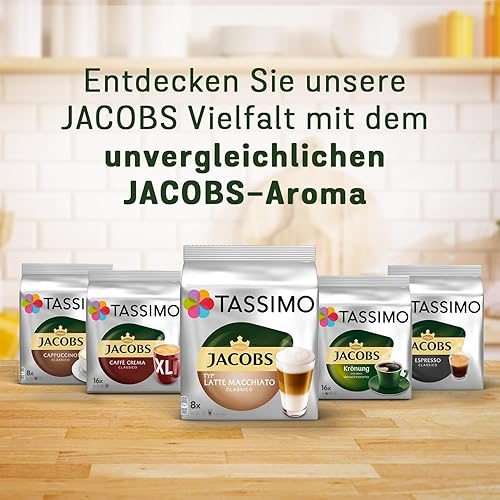 Miniatura 5 de Tassimo Jacobs Caffè Crema Classico, Café con crema fina, paquete de 5, 5 x 16 T-Discs