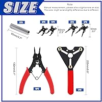 Vista 2 de Glarks 3 piezas de herramienta de sujeción de embrague de CA ajustable, soporte de embrague y alicates de anillo de presión 4 en 1 con kit