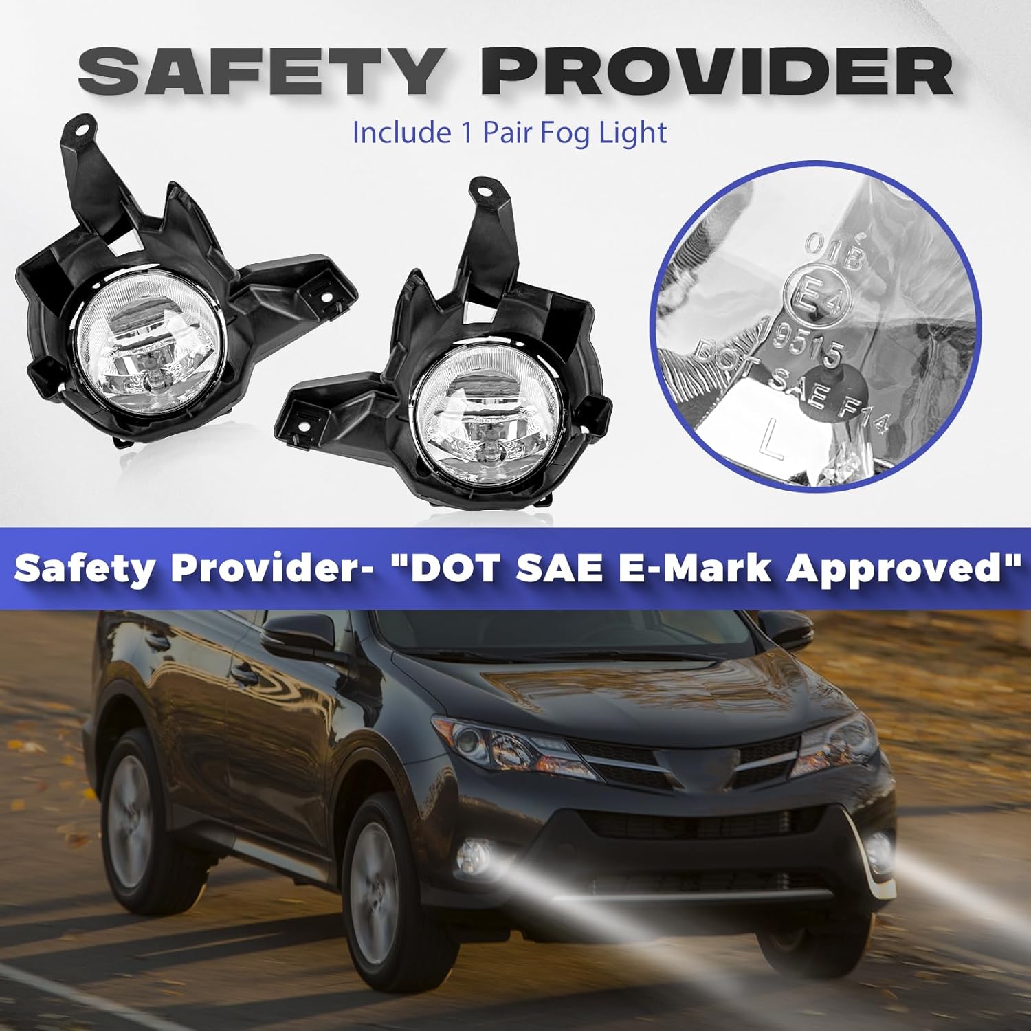 RP Remarkable Power, Fog Light for 2005-2006 Acura RSX Front Driving Bumper Fog Light Lamp Kit FL7157