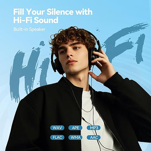 Miniatura 4 de AGPTEK Reproductor MP3 de 64 GB con Bluetooth, M3 Reproductor de música de 2.4 pulgadas con altavoz y radio FM, botones táctiles, soporta hasta 128