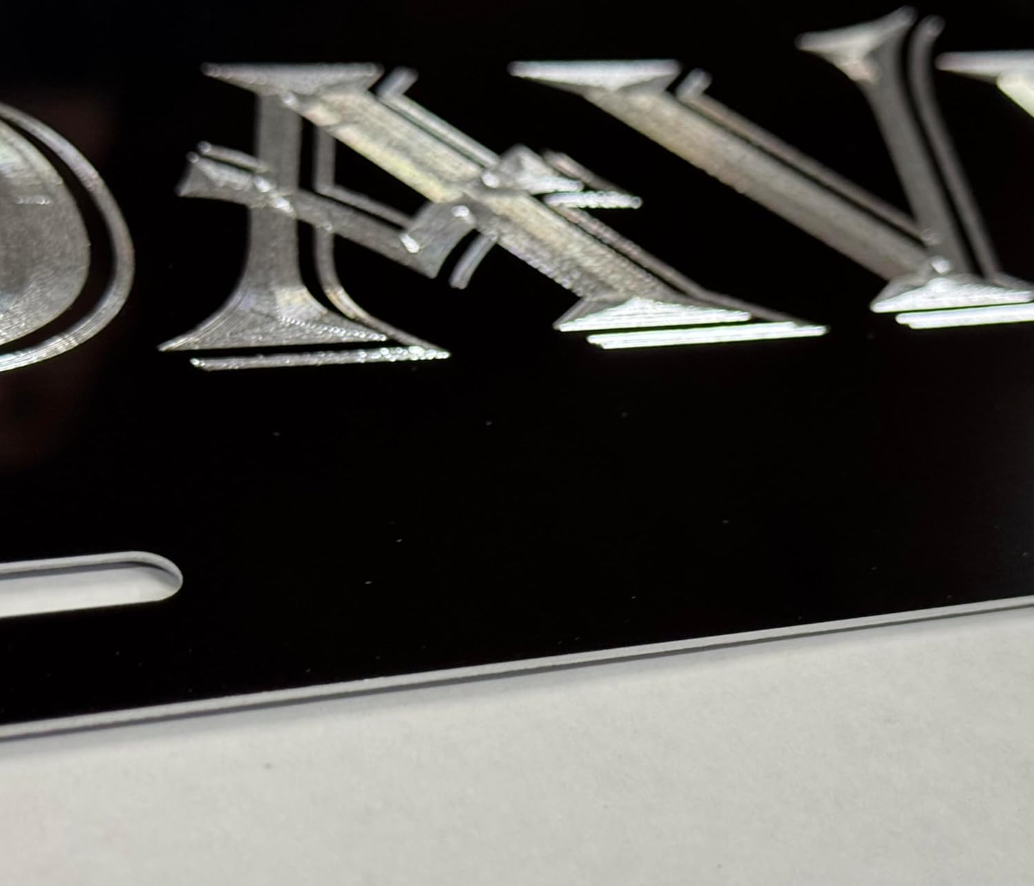 Custom Personalized Name in Bold Diamond Etched Engraved License Plate Car Tag