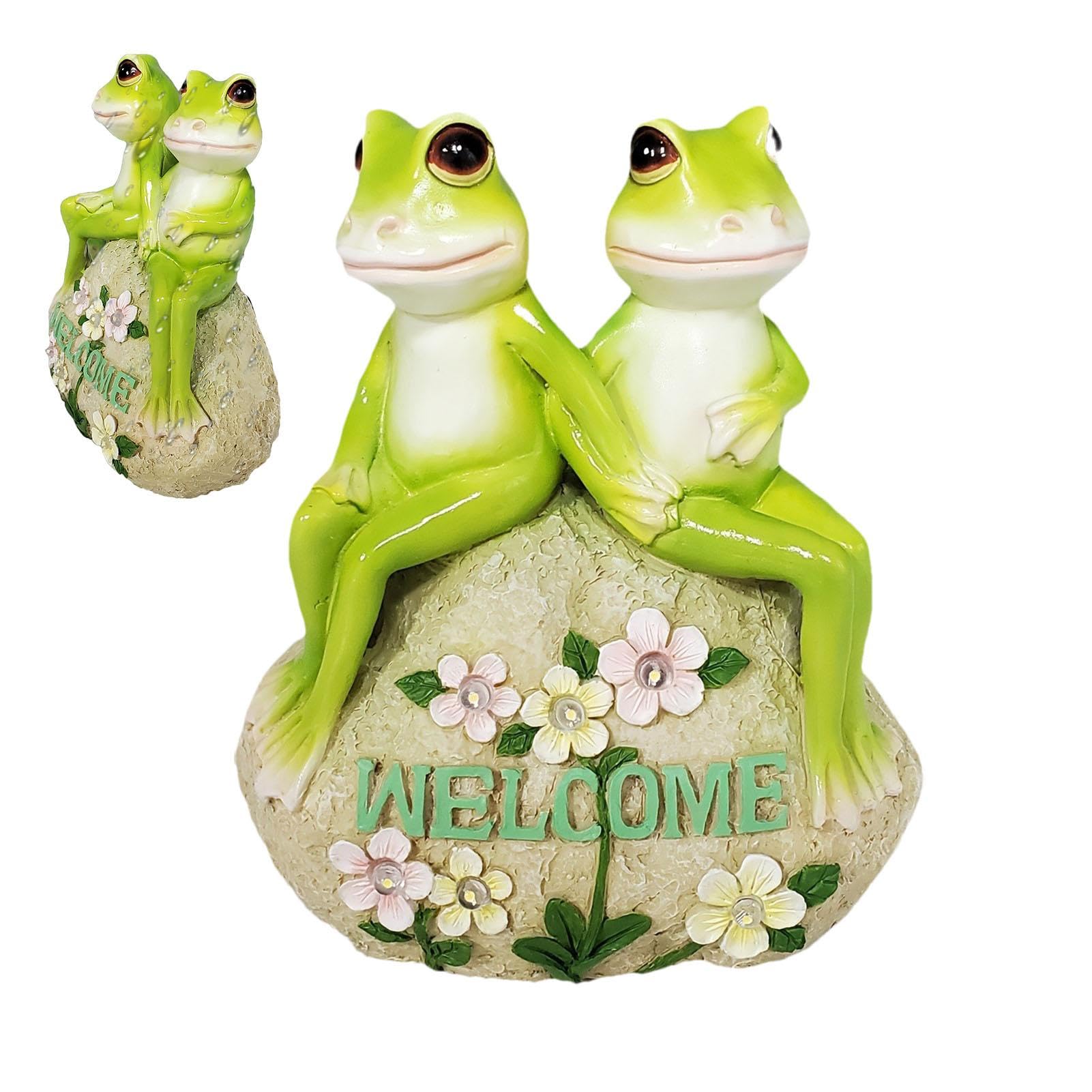 Grenouille solaire extérieure pour éclairer un jardin sombre sans électricité