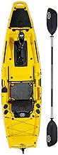 Brooklyn 10.5 Pro Motorized Fishing Single Kayak by BKC, Solo Sit-on-Top Angler Kayak with Trolling Motor, Paddle & Aluminum Frame Seat