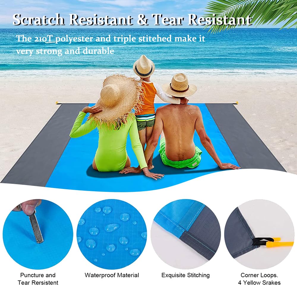 FANSU Coperta Picnic Impermeabile 3D Stampa Anti Sabbia 100x140cm