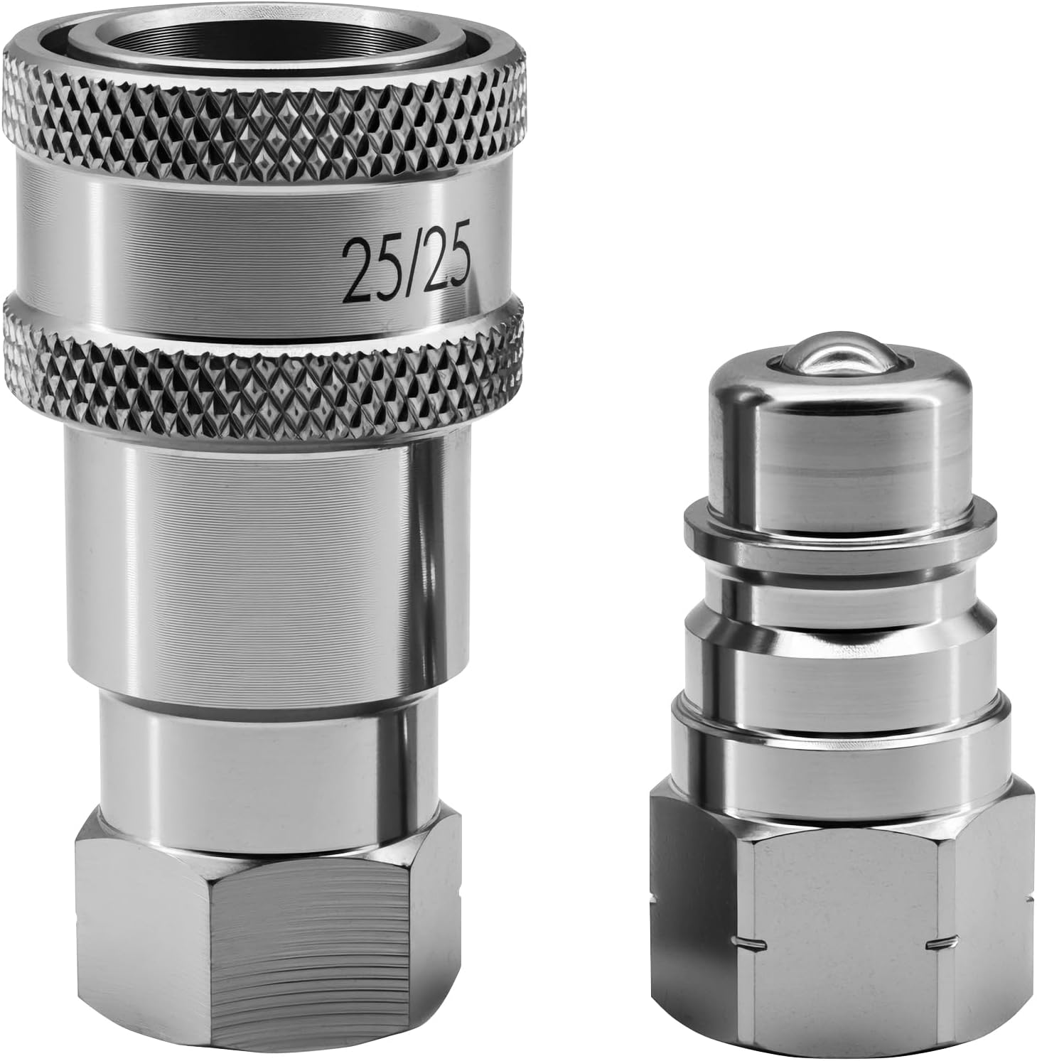 1/4" Body X 1/4" NPT Hydraulic Face Quick Coupler Skid Steer Cartridge Manifold, ISO 16028 Standard flat face couplers Poppet Pioneer Style