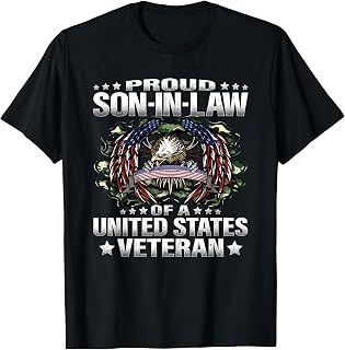 Proud Son-In-Law Of A United States Veteran Vet's Family T-Shirt