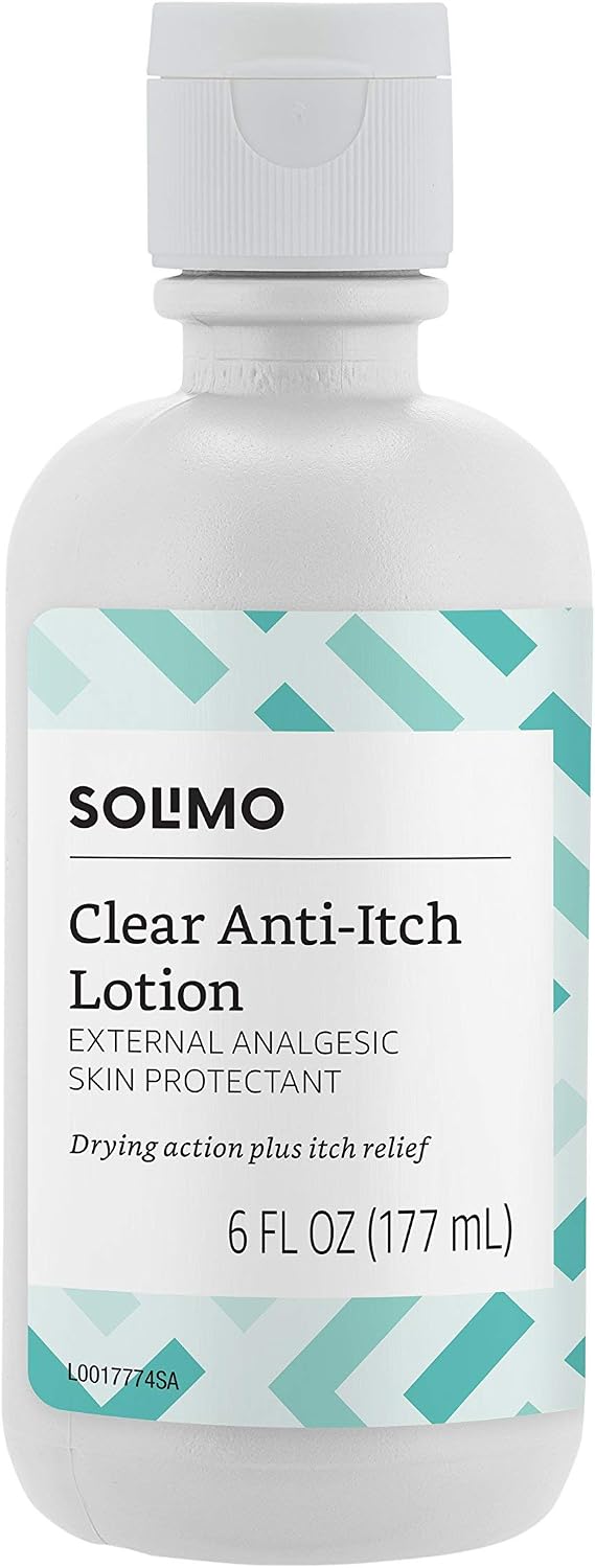 Amazon Brand - Solimo Clear Anti-Itch Lotion, Analgesic Skin Protectant, 6 Fluid Ounce