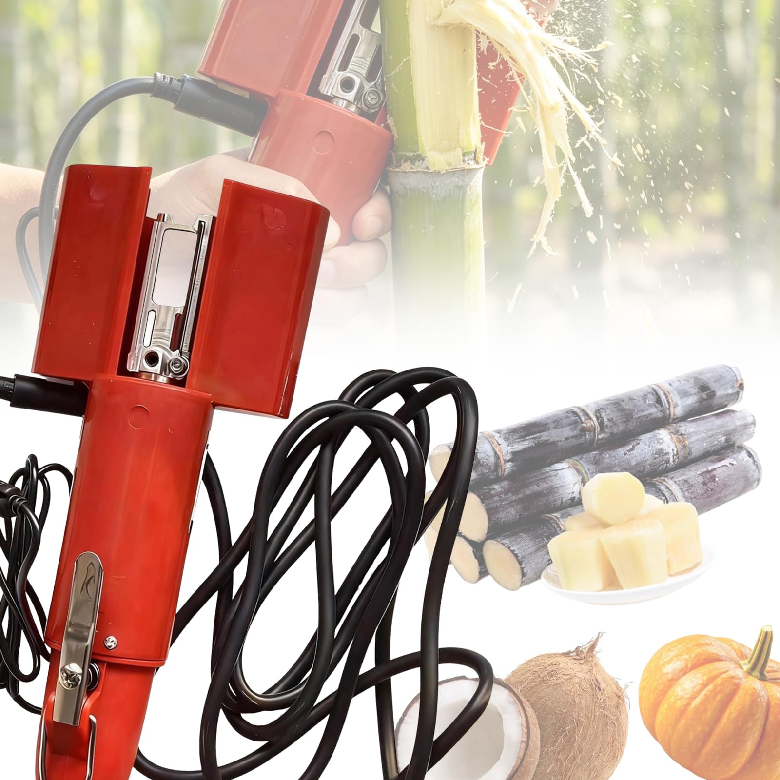 Máquina automática para raspar caña de azúcar y peladora eléctrica para calabaza de 120W