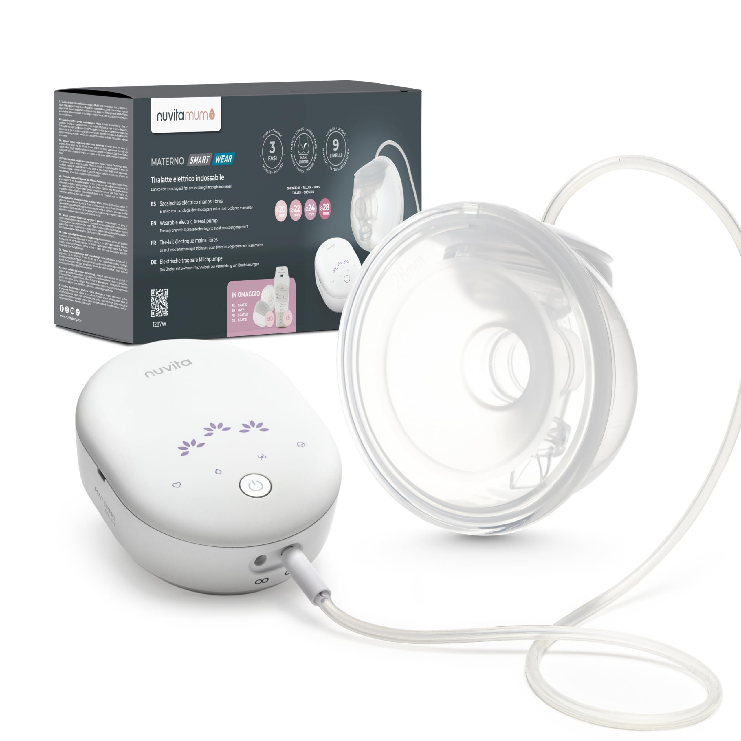 Tiralatte Elettrico Indossabile a 3 Fasi 1287 W (NUVITA026)