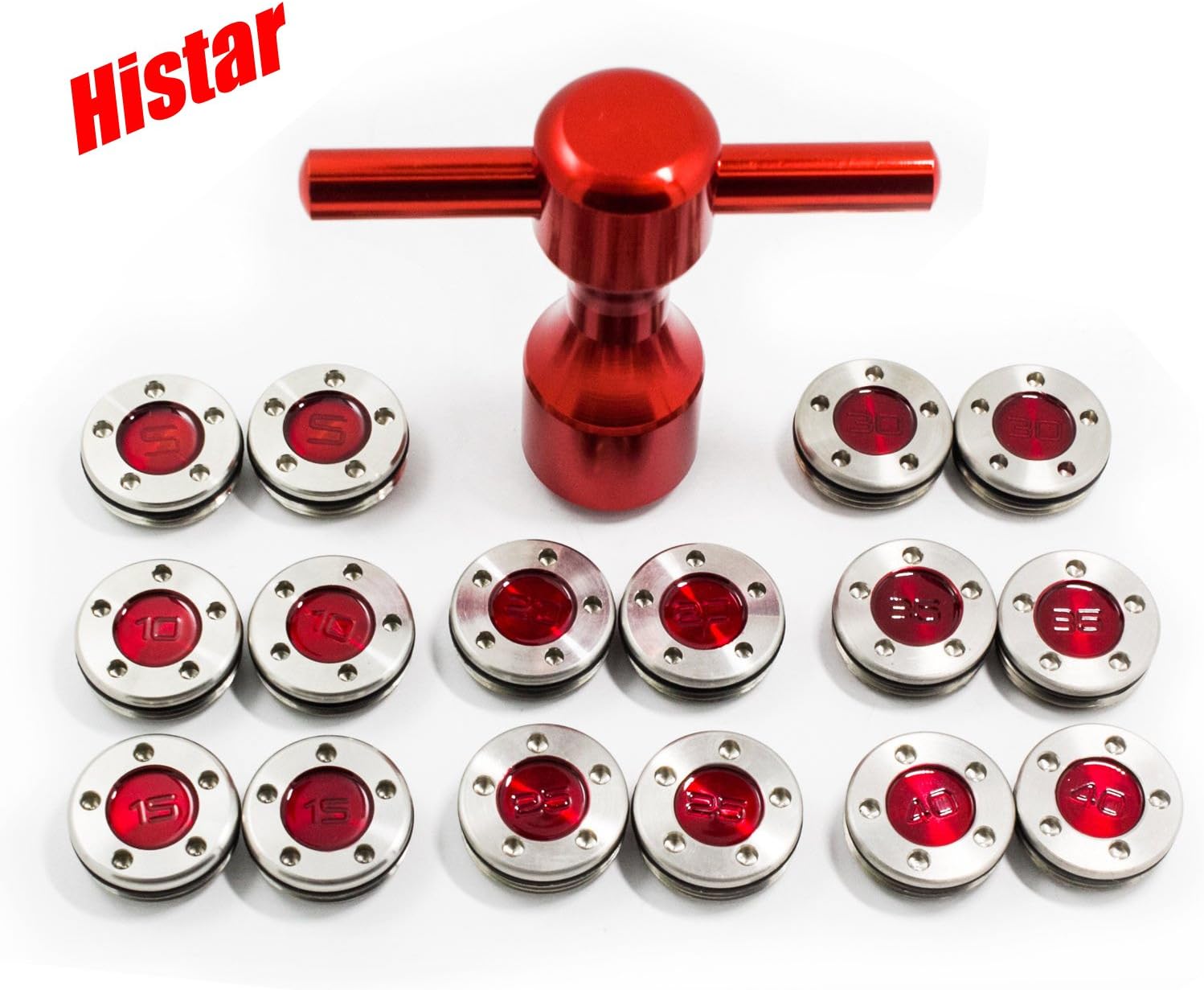 HISTAR 2Pcs Golf Custom red Weights + Red Wrench for Titleist Scotty Cameron Putters