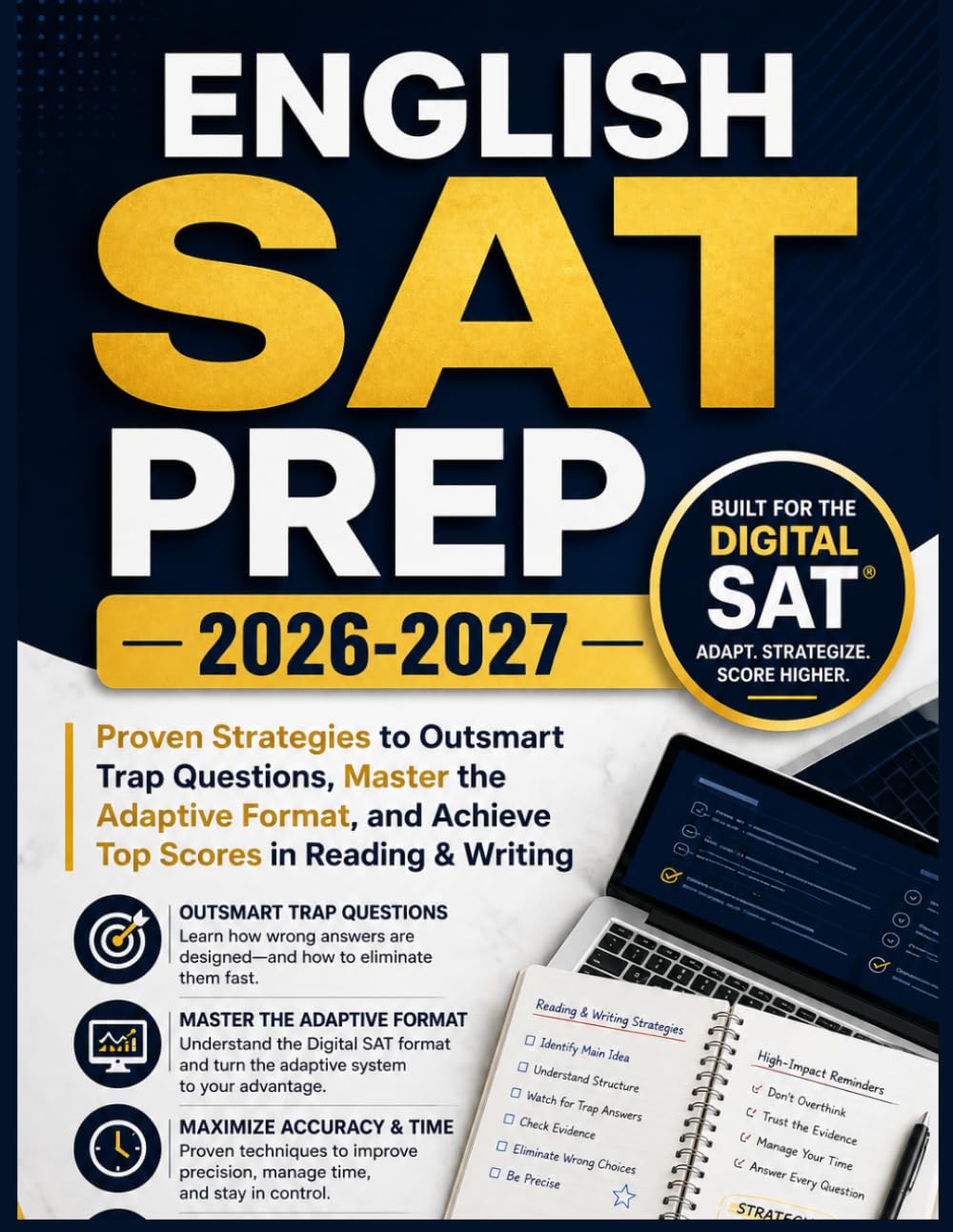 ENGLISH SAT PREP 2026-2027: Proven Strategies to Outsmart Trap Questions, Master the Adaptive Format, and Achieve Top Scores in Reading & Writing