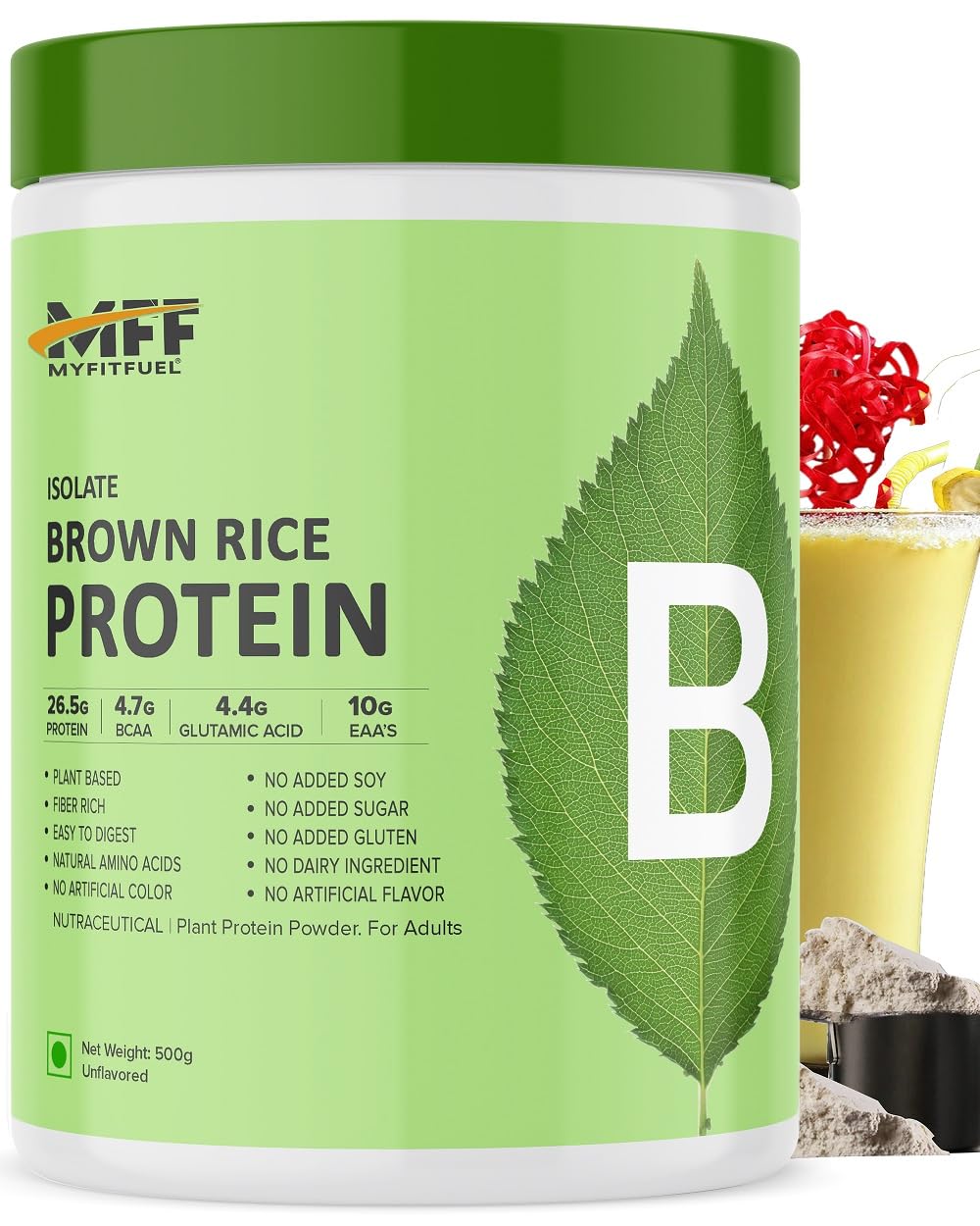 MyFitFuel Plant Brown Rice Protein, 500g (Unflavored)-image-39