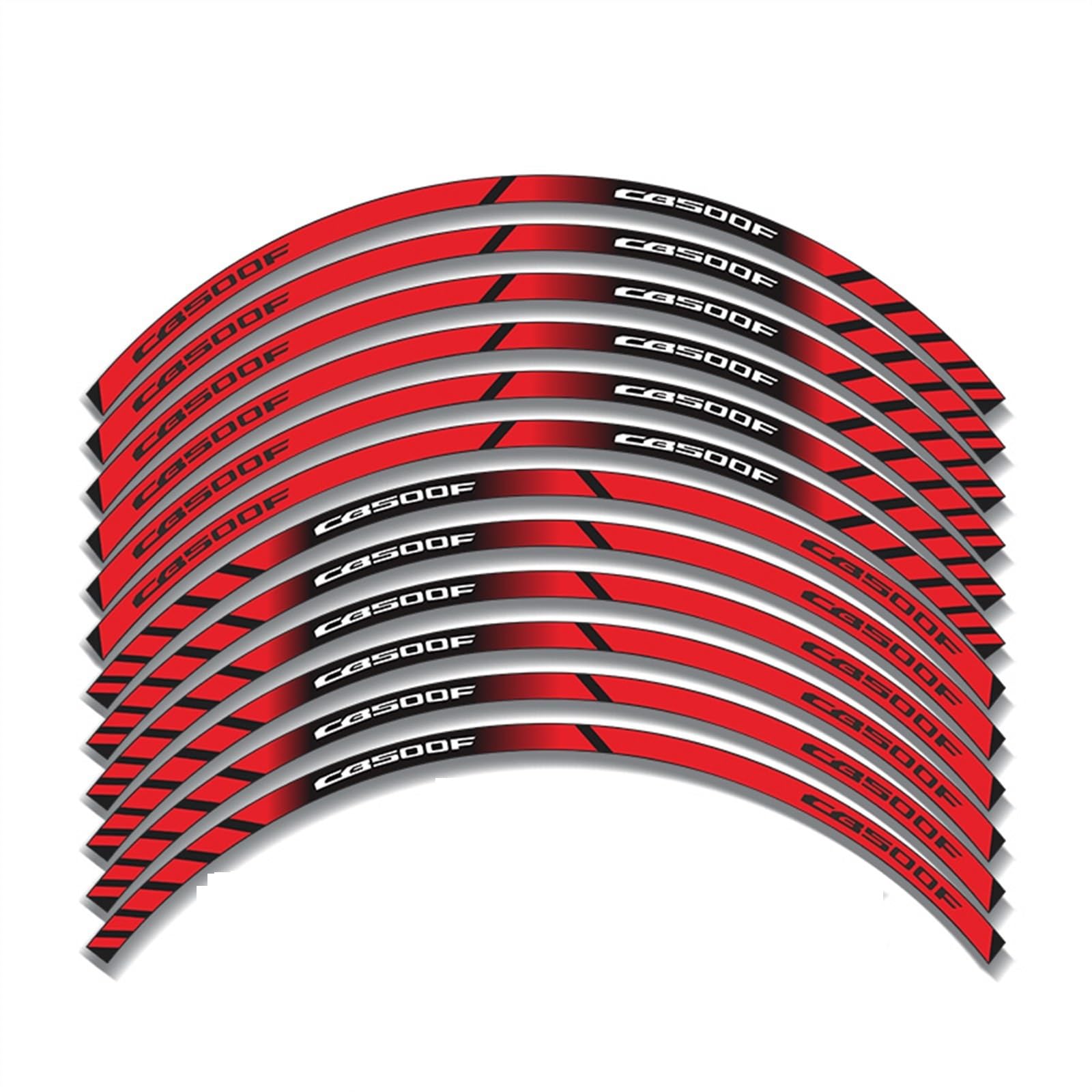 Frynuzb A4 Applique For Cb500f Motorcycle Stripes Reflective Rim Stickers Are Suitable(A4)
