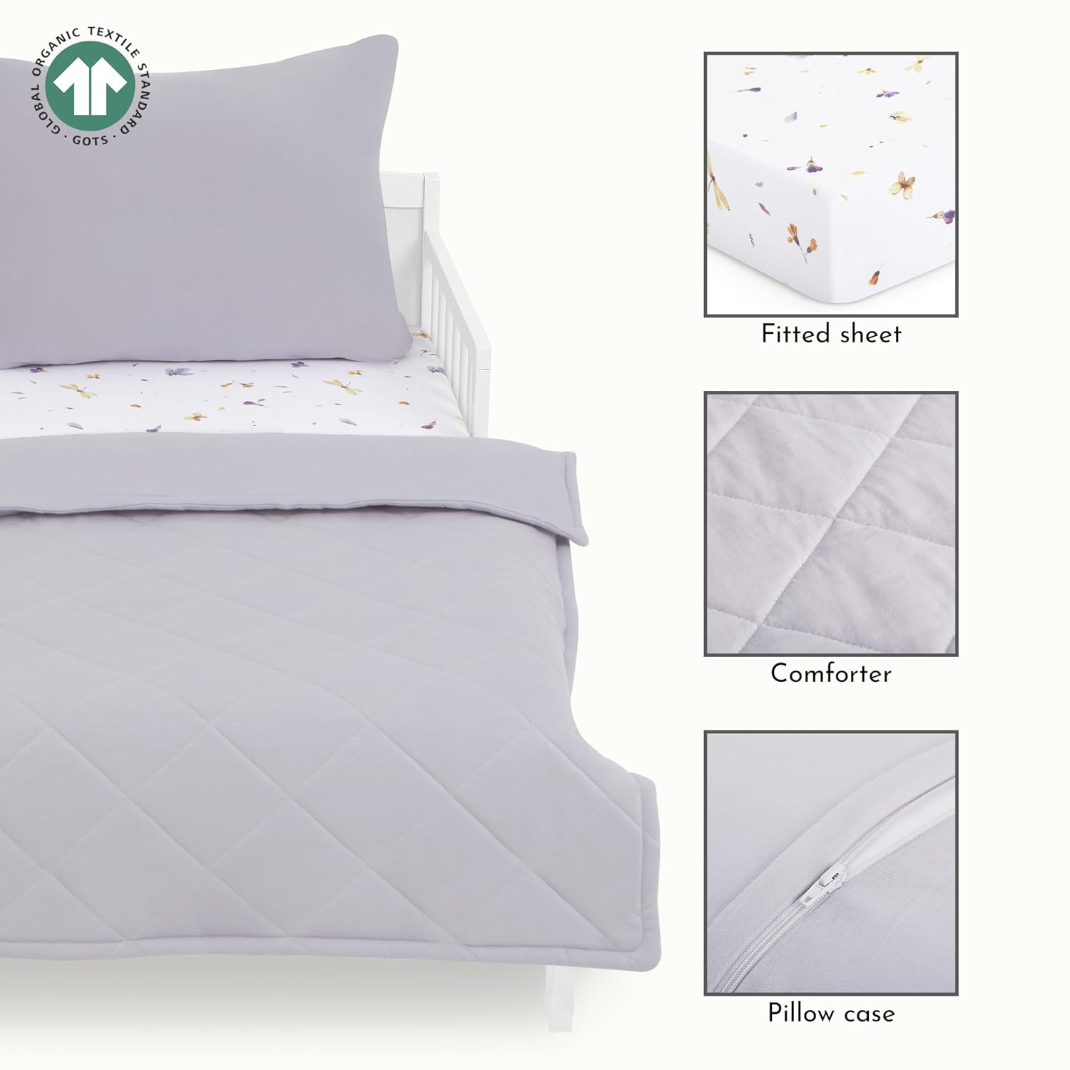 Evolur Be Wild 3 Piece Toddler Bedding Set, Super Soft and Breathable Toddler Bedding, Machine Washable, Includes Fitted Sheet, Comforter and Pillow Case