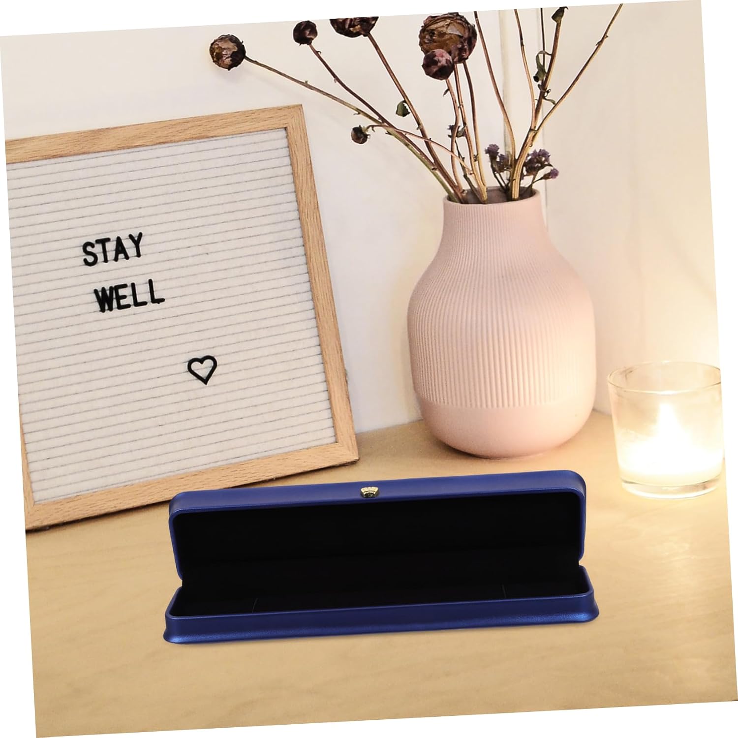 Elegant Rectangular Jewelry Box for Necklaces, PU Leather Storage Case image 3