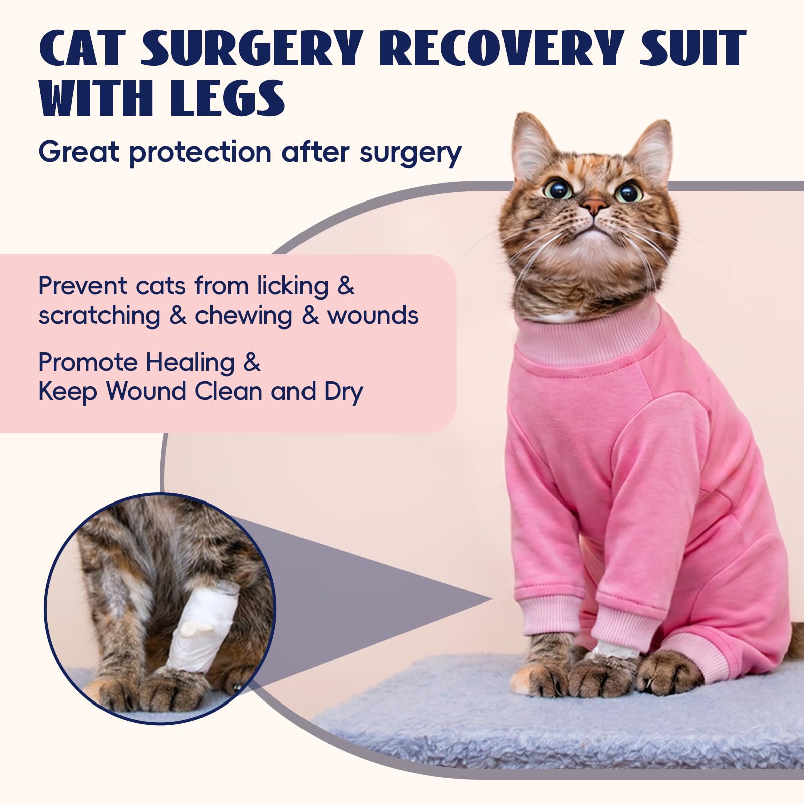 Body Gata Esterilizacion, Transpirable Ropa De Recuperación Postoperatoria Traje Anti Lamida Para Gatos Camiseta De Recuperación Body Operacion Tras La Esterilización O Castración(Rosa, M)